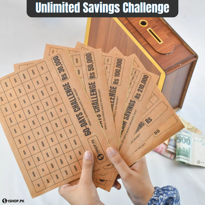 Wooden Umrah Saving Box – Premium 210,000 Goal Money Box