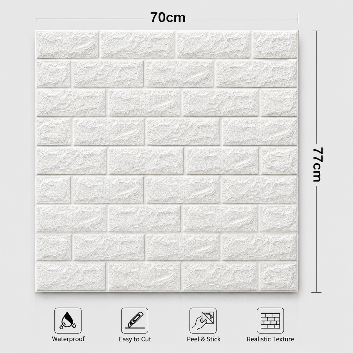 3D Wall Brick Sheet, 3D Brick Wall Panel, 3D Brick Wallpaper, Self Adhesive Wall Sheet,