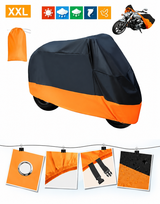 Premium Waterproof Bike Cover – Heavy Duty Dustproof, UV Resistant & All-Weather Motorcycle Protection