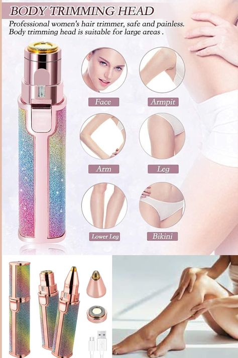 Ladies Hair Remover – Electric Facial Hair Remover for Women | Painless Face Hair Removal & Beauty Grooming Tool