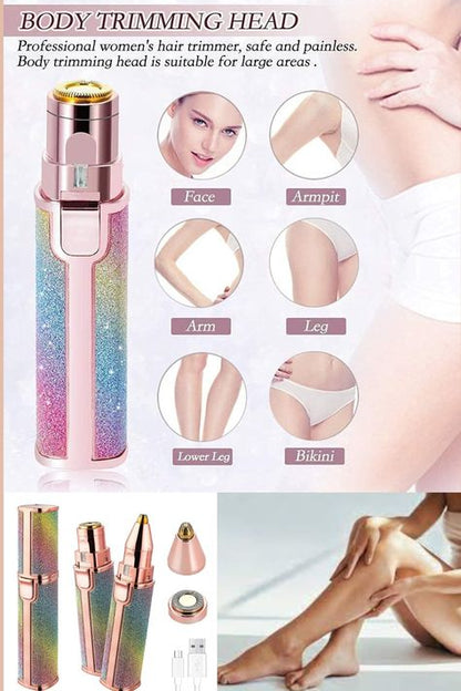 Ladies Hair Remover – Electric Facial Hair Remover for Women | Painless Face Hair Removal & Beauty Grooming Tool